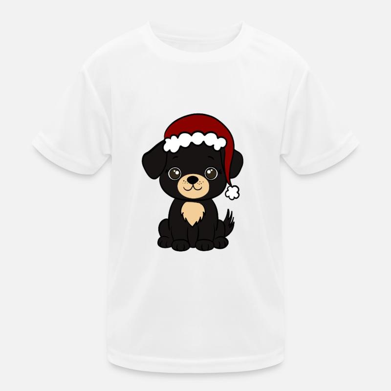 Hund Weihnachten  Kinder Funktions-T-Shirt