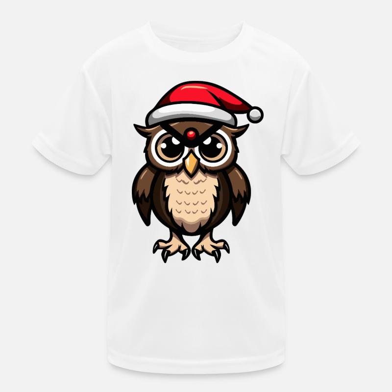 Eule Weihnachten Kinder Funktions-T-Shirt
