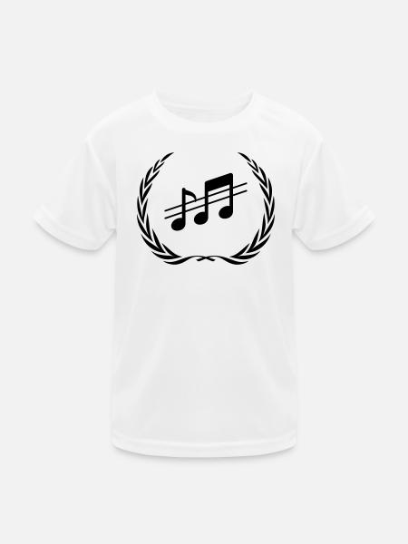 Music Notes Wreath - Kids Functional T-Shirt - white