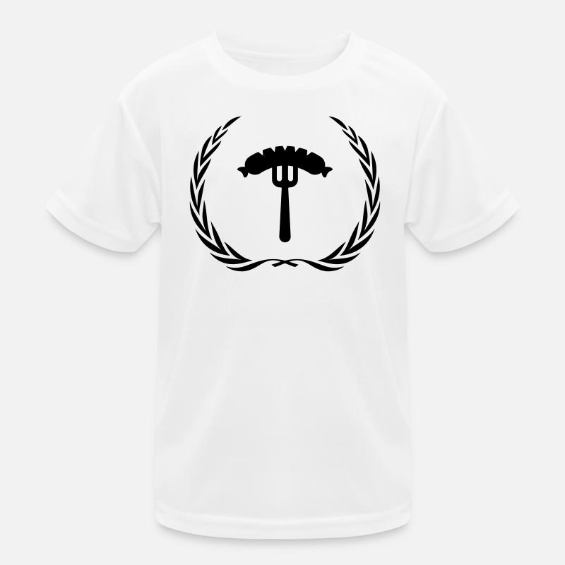 Wurst Gabel Würstchen Kinder Funktions-T-Shirt