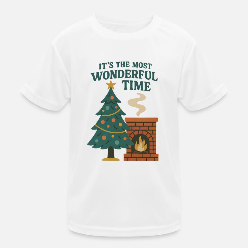 Cheminée de Noël T-shirt sport Enfant