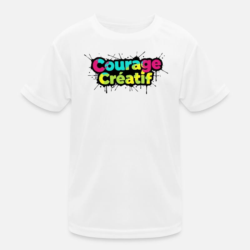 Courage Créatif Bunte Typografie Kinder Funktions-T-Shirt