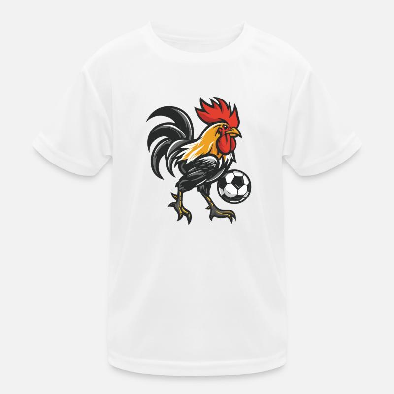 Kickerhahn Maskottchen Kinder Funktions-T-Shirt