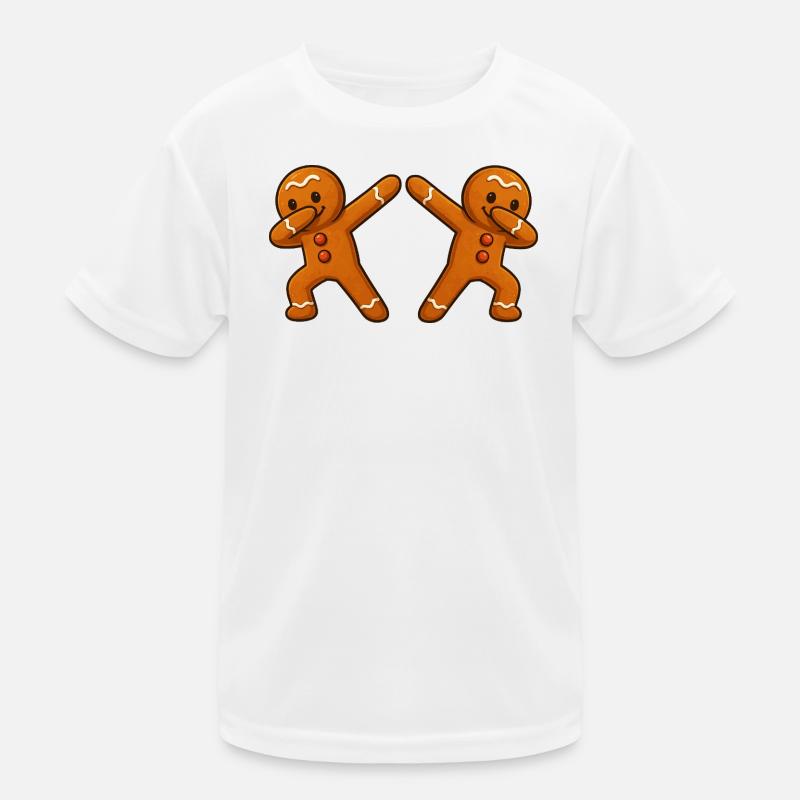  Lebkuchenmann Dabbing 2 Kinder Funktions-T-Shirt