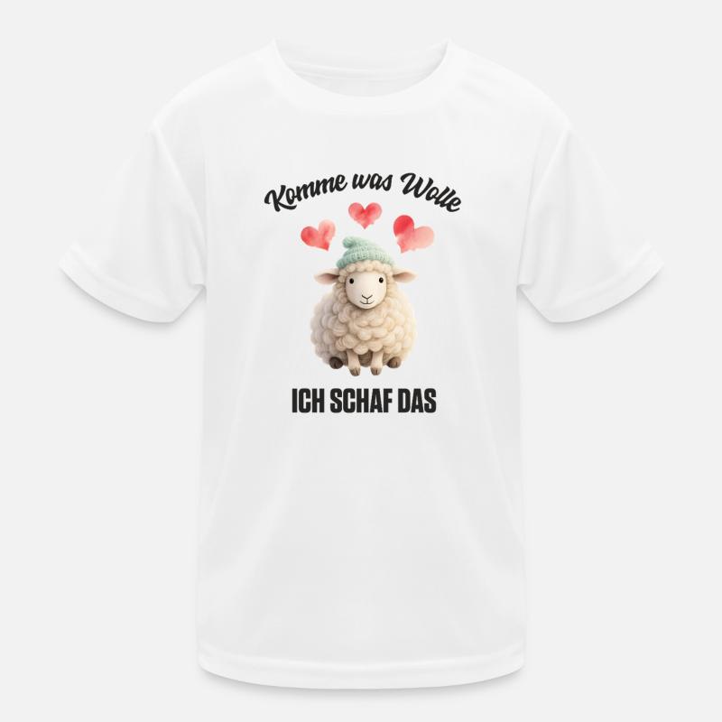 Komme was Wolle ich Schaf das Kinder Funktions-T-Shirt