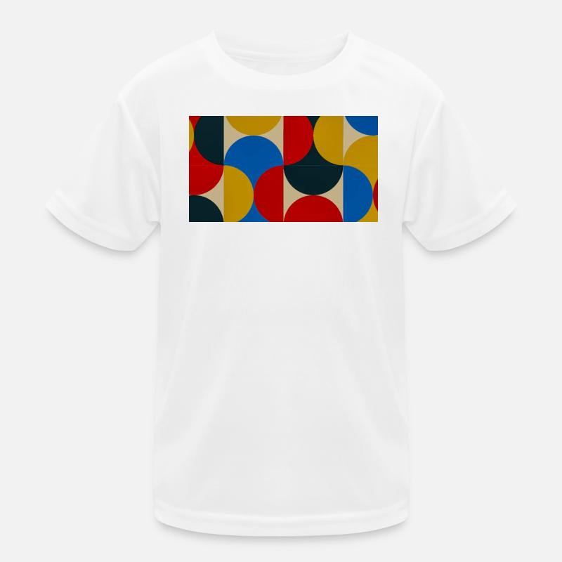 Colorful Circle Blocks Kids Functional T-Shirt