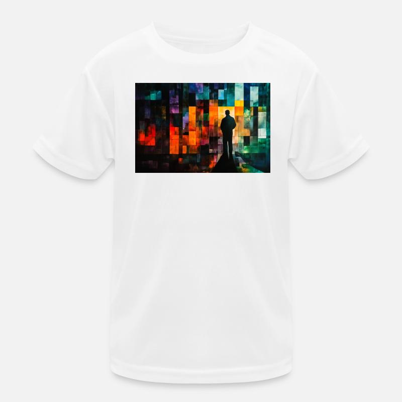 Farbmosaik Schattenpfad Kinder Funktions-T-Shirt