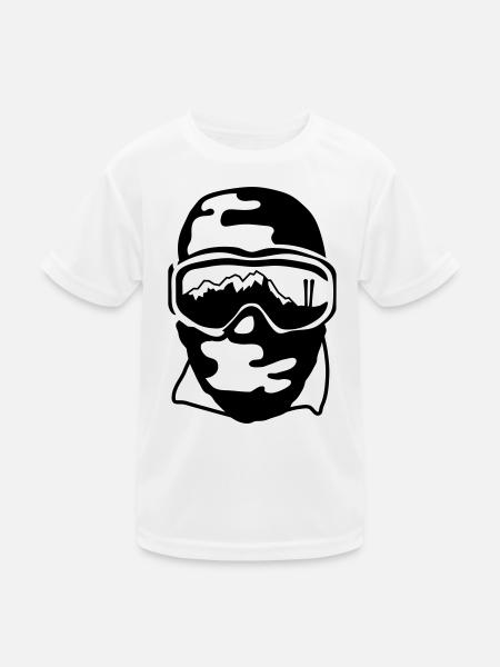 Ski goggles - Kids Functional T-Shirt - white - Front