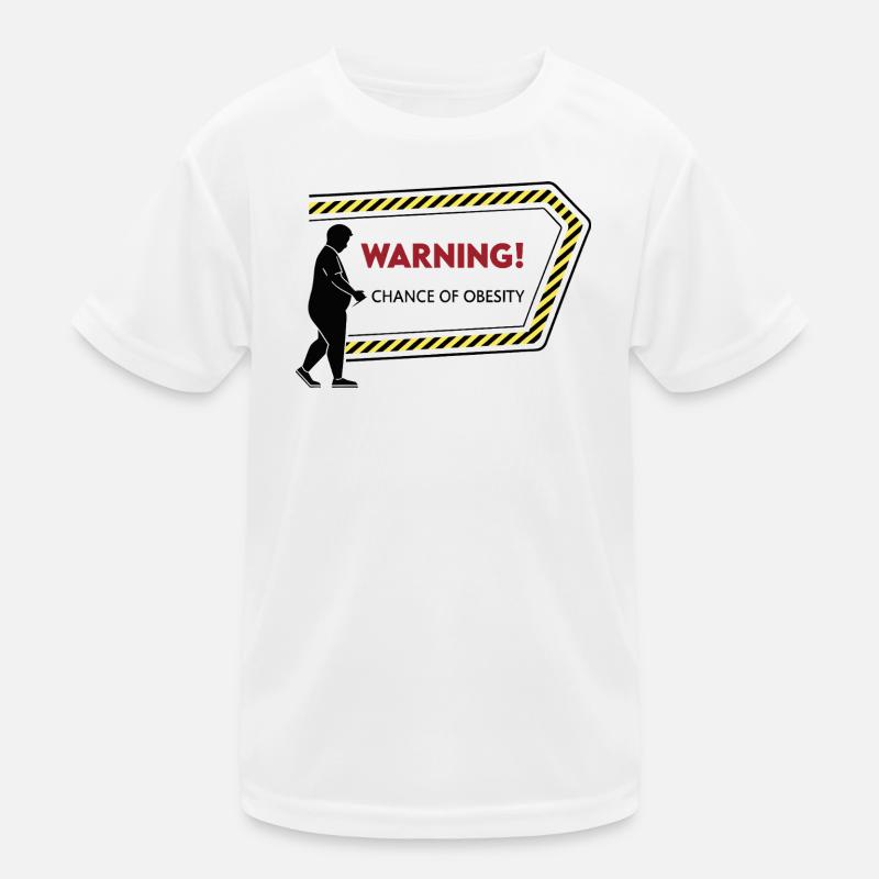 Warning: Obesity Caution Graphic Kids Functional T-Shirt