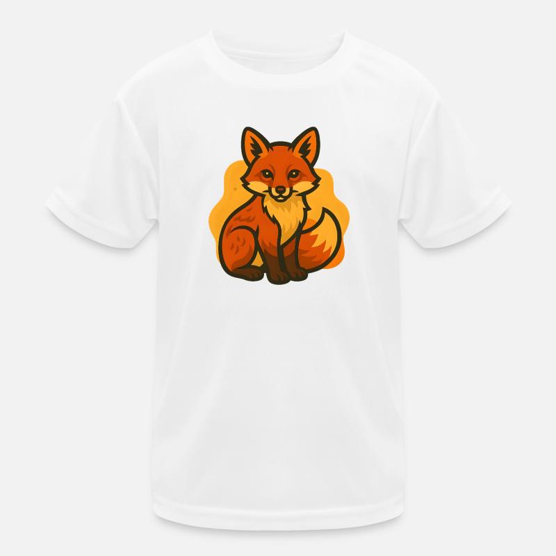 Fox Cub Illustration Kids Functional T-Shirt