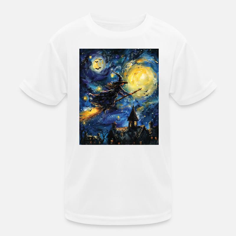 Sorcière Van Gogh Nuit étoilée T-shirt sport Enfant