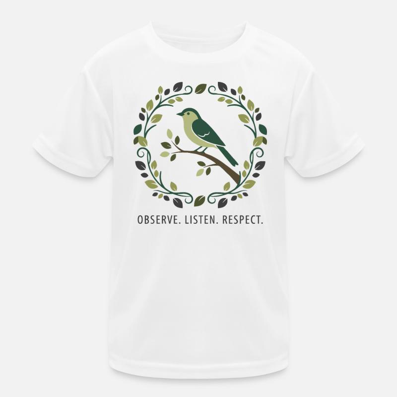 Observer. Wiles. Respect. T-shirt sport Enfant