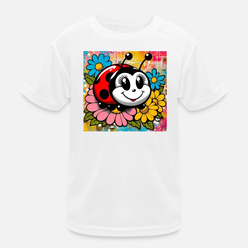 Marienkäfer Kinder Funktions-T-Shirt