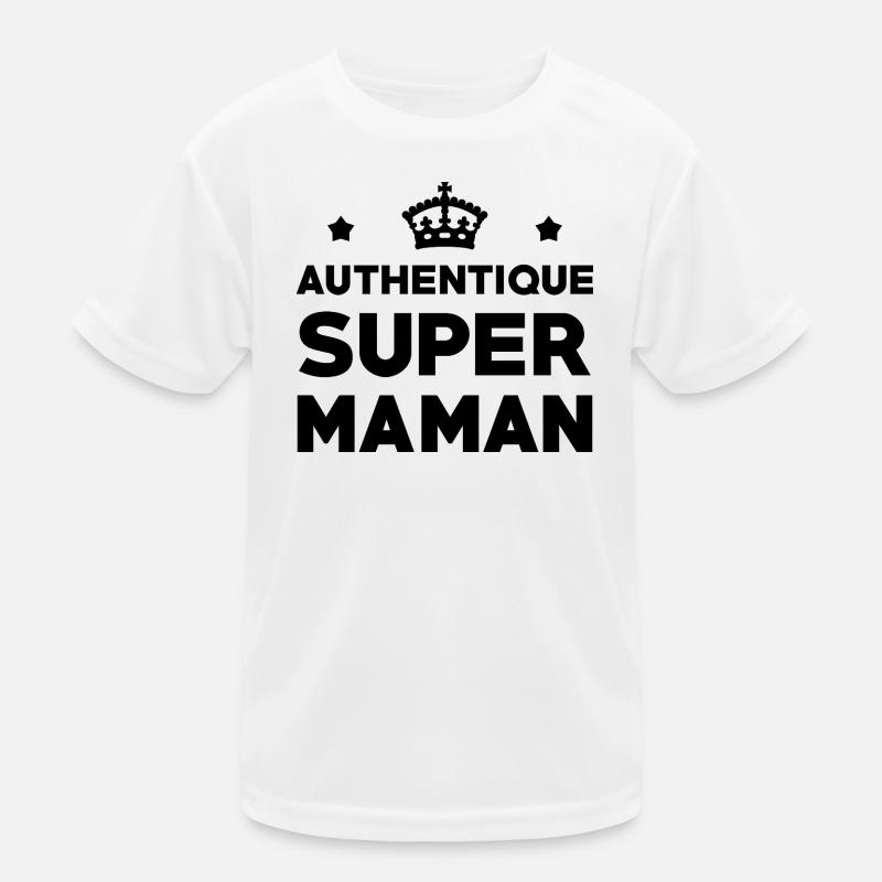 Authentische Super-Mama – Muttertag Kinder Funktions-T-Shirt
