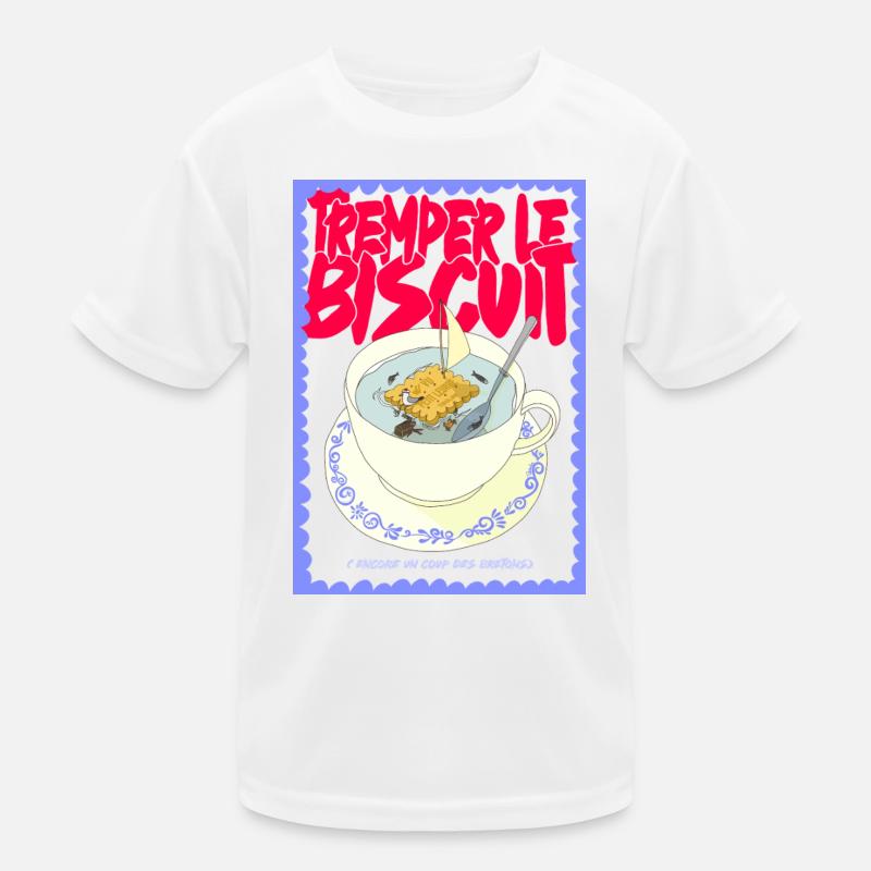 Tasse Thé Biscuits Pop Art Drôle T-shirt sport Enfant
