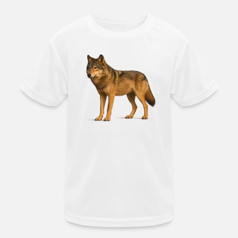 Wolf in Wilderness Kids Functional T-Shirt