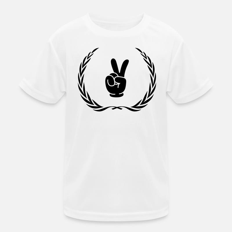 Peace Hand Comic Kranz Kinder Funktions-T-Shirt