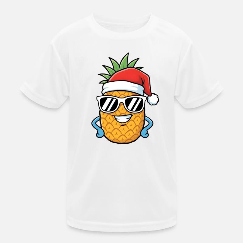 Christmas Pineapple Art Kids Functional T-Shirt