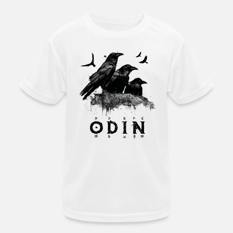 Odin-Crow-Edda-Viking Kinder Funktions-T-Shirt