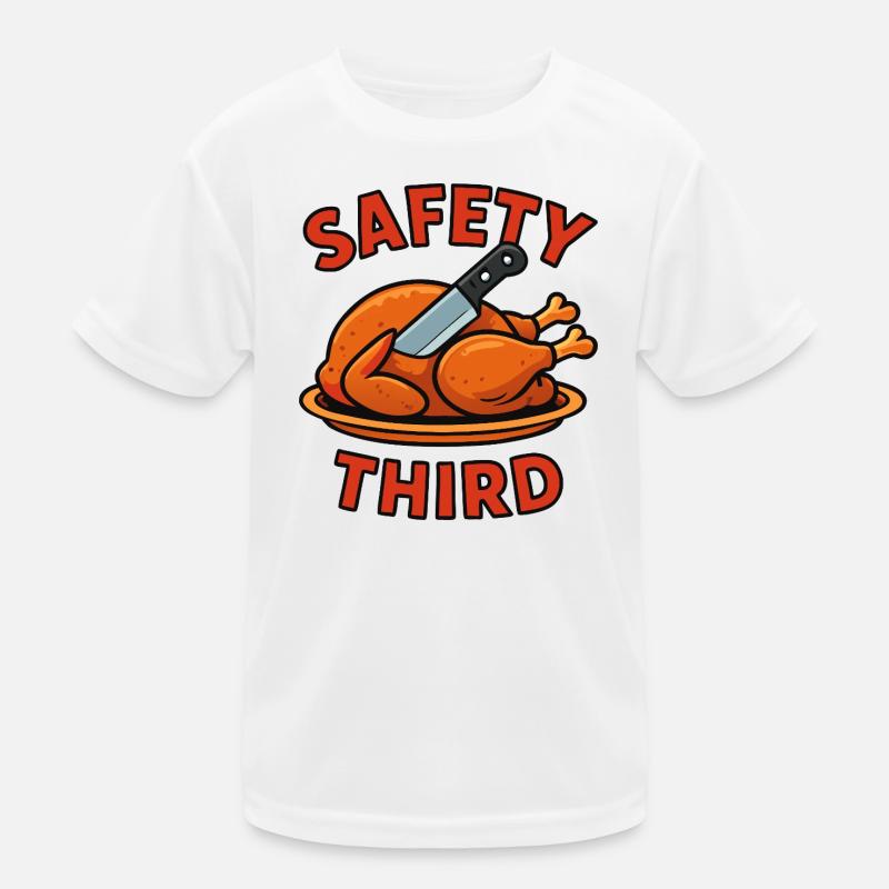 Safety Third Lustig Sarkastisch Thanksgiving Siche Kinder Funktions-T-Shirt