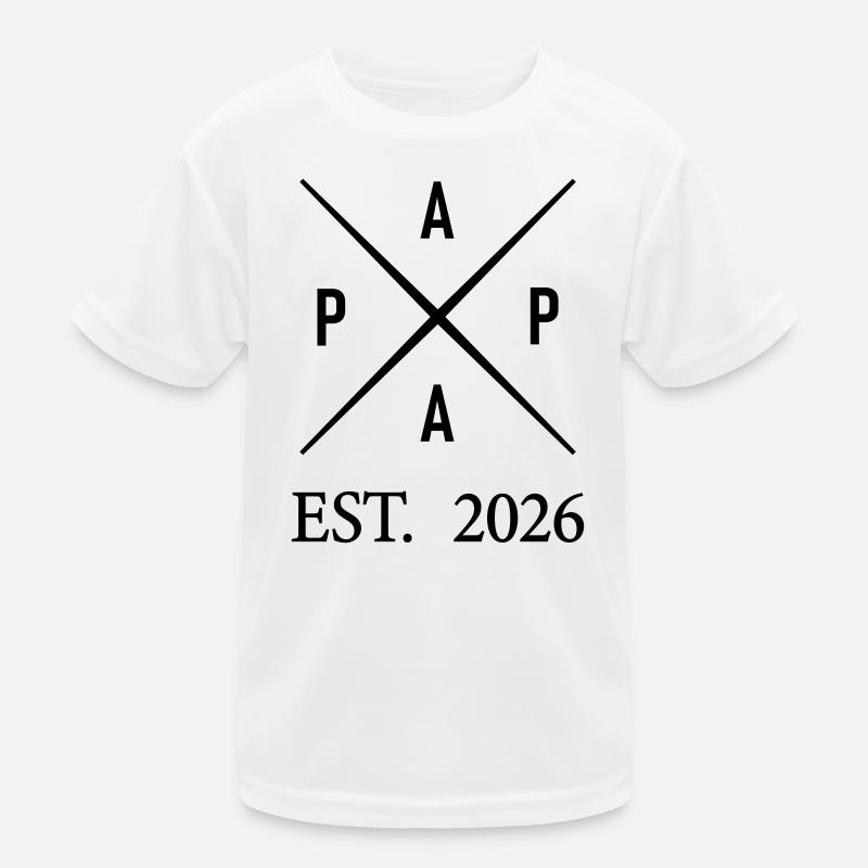 Papa Est. 2026 Kinder Funktions-T-Shirt