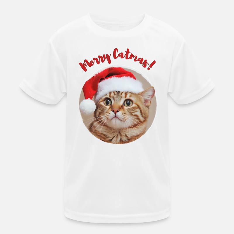 Merry Catmas! Kids Functional T-Shirt