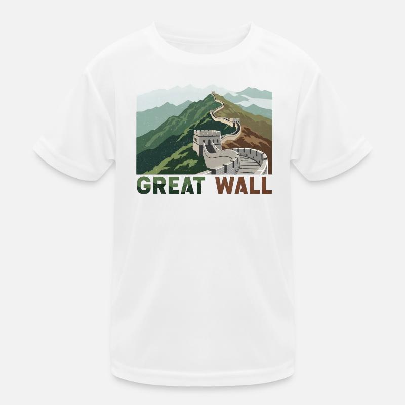 Große Mauer Chinesische Mauer Kinder Funktions-T-Shirt