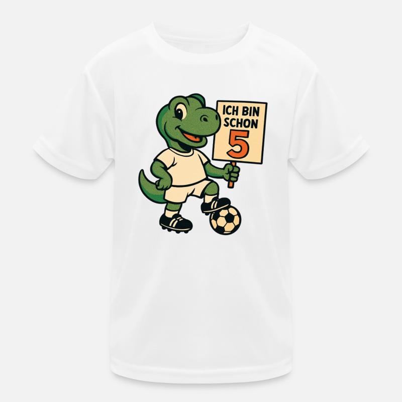 Süßer Dino Ich bin schon 5 Geburtstag Kinder Funktions-T-Shirt