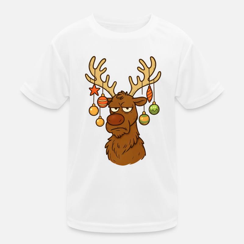 Reindeer Deer Christmas Kids Functional T-Shirt