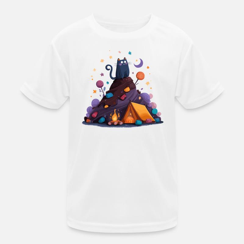 Katzencamp am Vulkan Kinder Funktions-T-Shirt