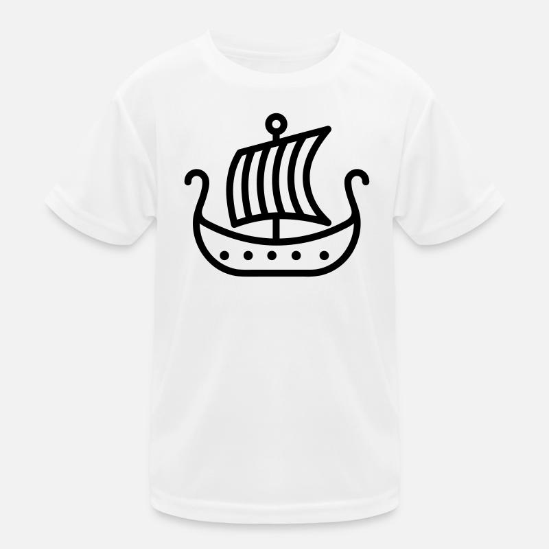 Viking Ship Kids Functional T-Shirt