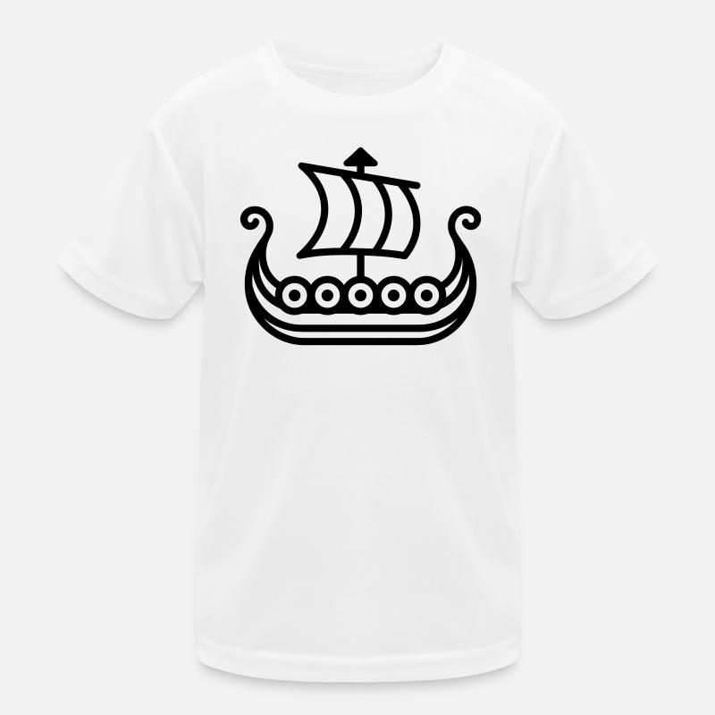Wikingerschiff Kinder Funktions-T-Shirt