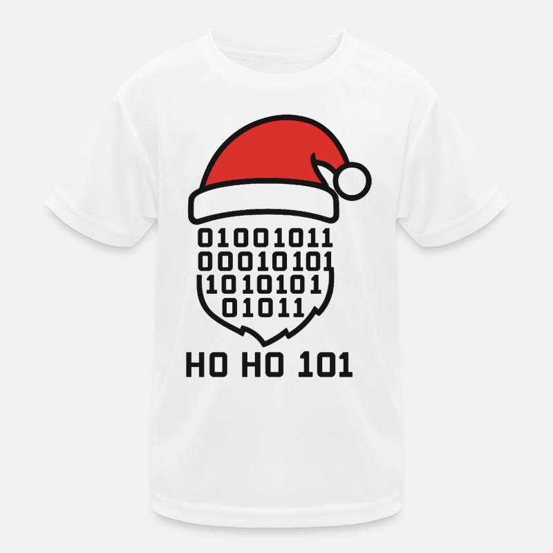 Weihnachtscode mit Santa Hut Kinder Funktions-T-Shirt