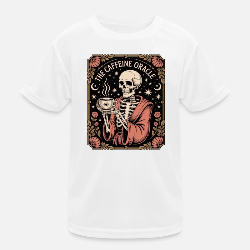 The Caffeine Oracle Skeleton Oracle Coffee Kids Functional T-Shirt
