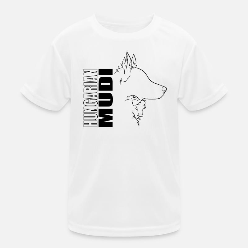 Hungarian Mudi Profil Hunde Hund Wilsigns Kinder Funktions-T-Shirt
