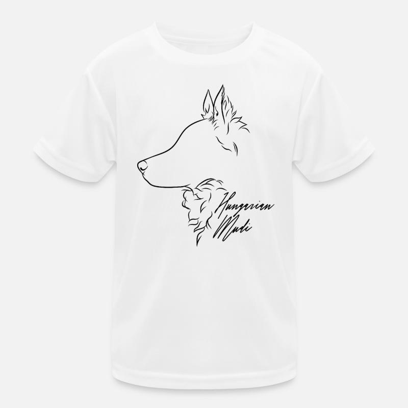 Hungarian Mudi Profil Hunde Hund Wilsigns Kinder Funktions-T-Shirt