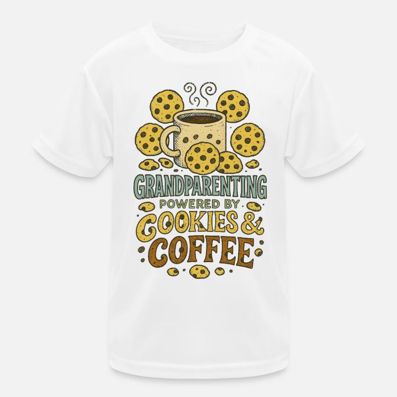 Großelternschaft Kekse & Kaffee Kinder Funktions-T-Shirt