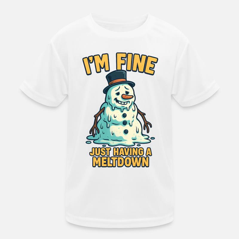 Schmelzender Schneemann Kinder Funktions-T-Shirt