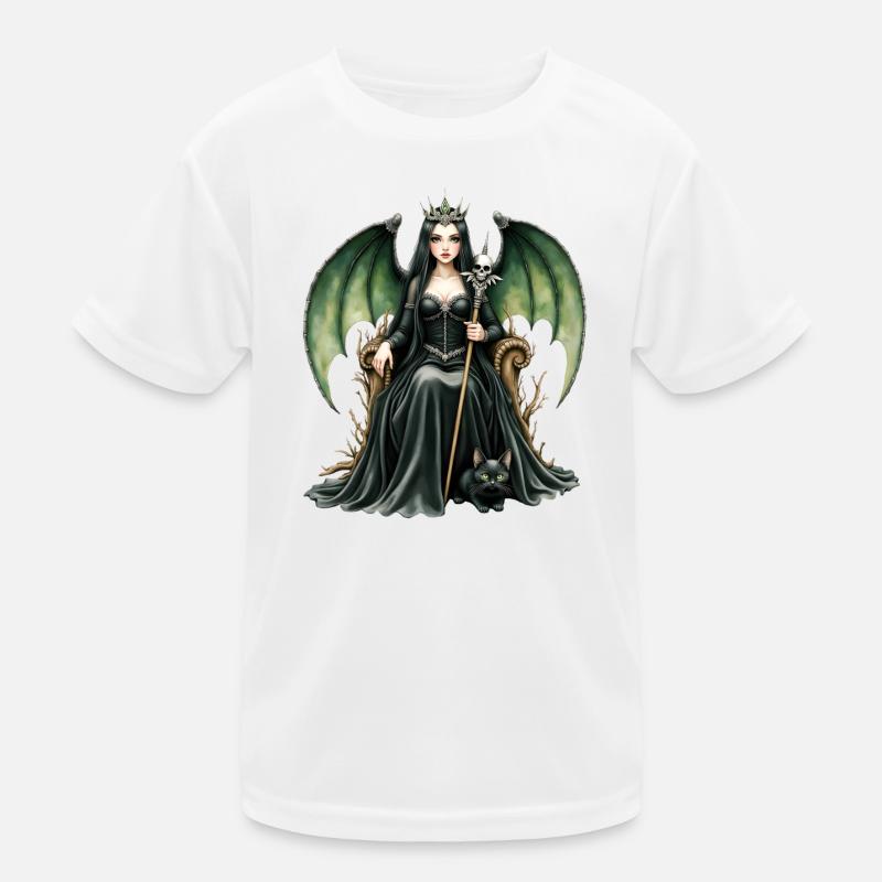 Reine Noire Ailée avec Bâton T-shirt sport Enfant