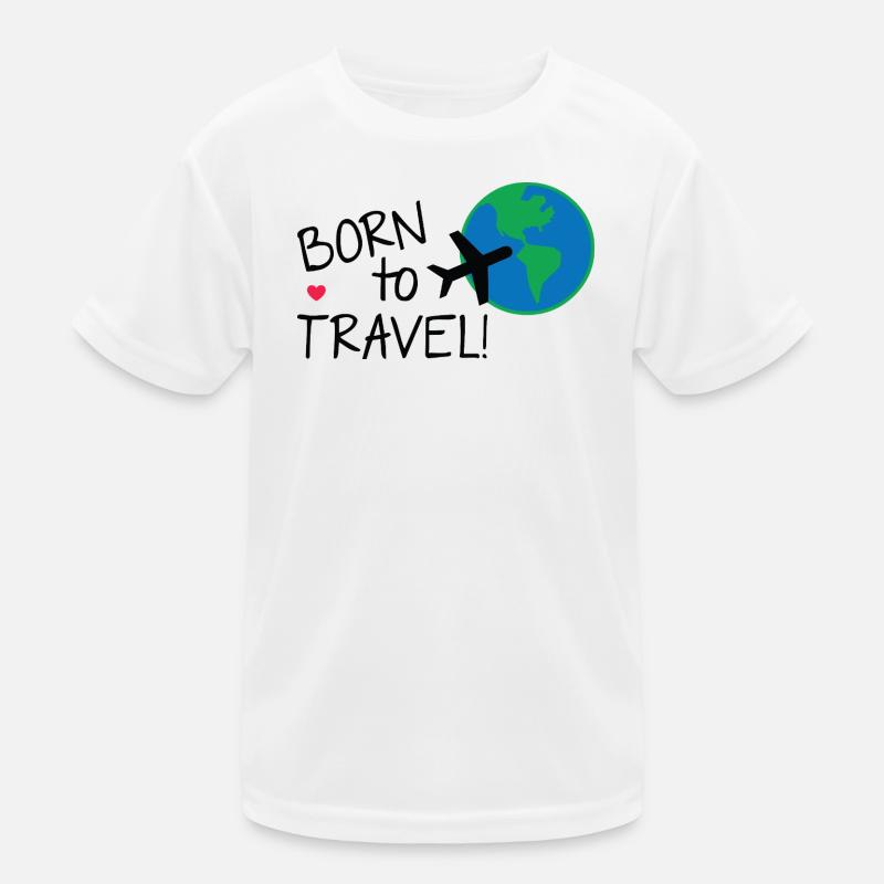 Né pour voyager dans le monde T-shirt sport Enfant