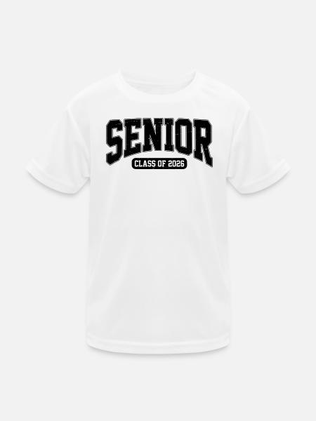 Abschlussjahrgang 2026 - Kinder Funktions-T-Shirt - Weiß