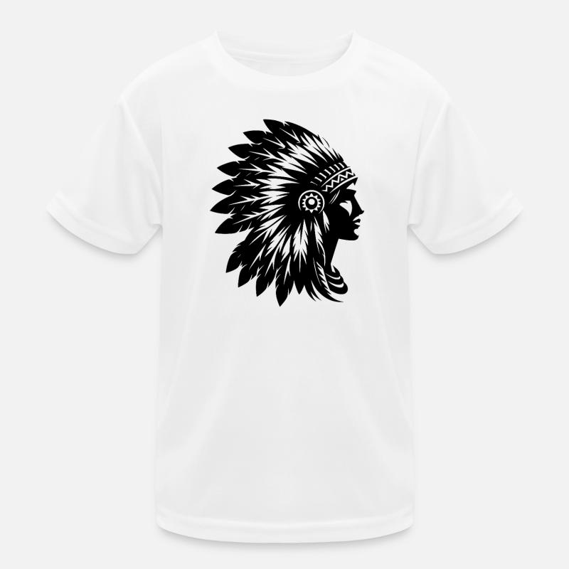 Elegant headdress with face in profile Kids Functional T-Shirt