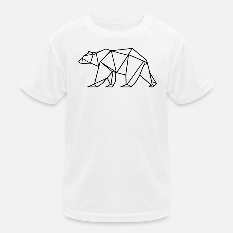 Bär Grizzly Polar Bär Polygon Kinder Funktions-T-Shirt