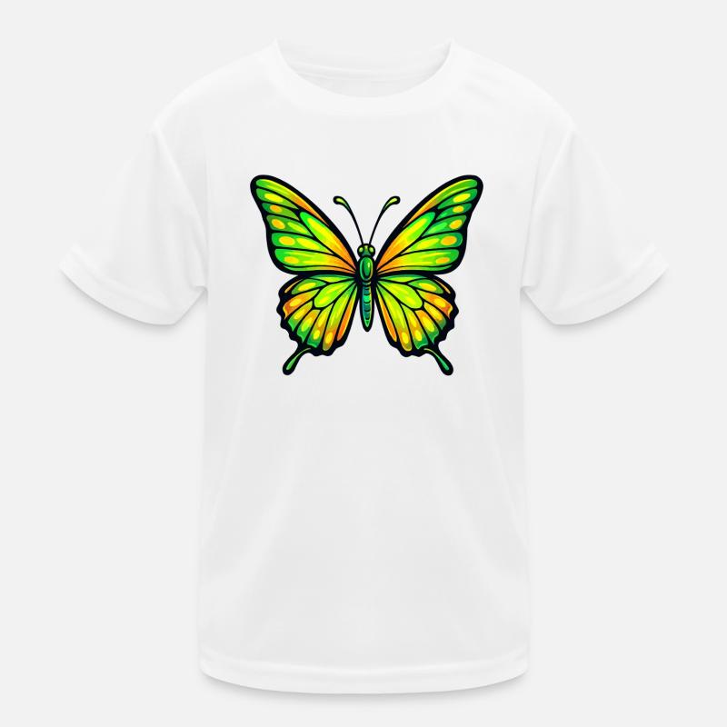 Papillon Vert Éclatant Jaune T-shirt sport Enfant