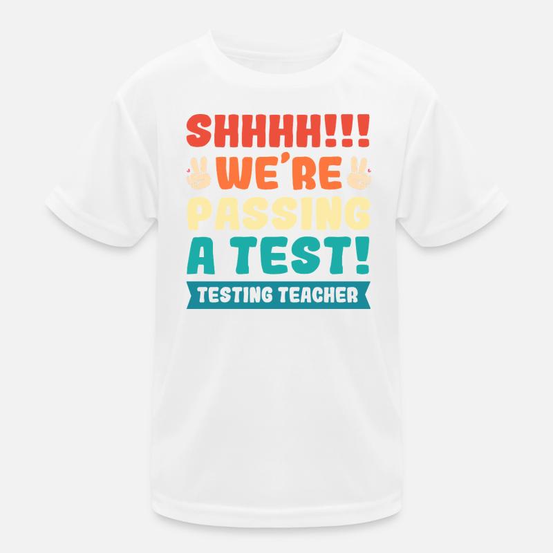 Lehrer Prüfung - Kinder Funktions-T-Shirt - Weiß