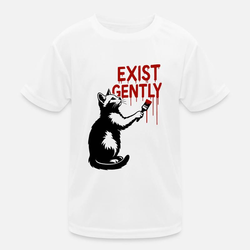 Existe doucement Cat Print T-shirt sport Enfant