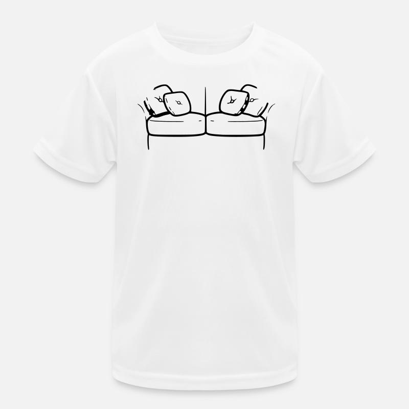 Sofa Couch Silhouette Chill Vektor Kinder Funktions-T-Shirt