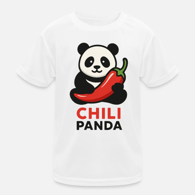 Chile-Panda-Illustration Kinder Funktions-T-Shirt