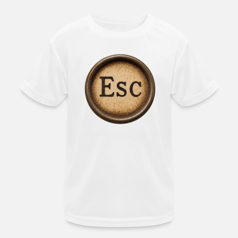 Vintage Esc key design Kids Functional T-Shirt