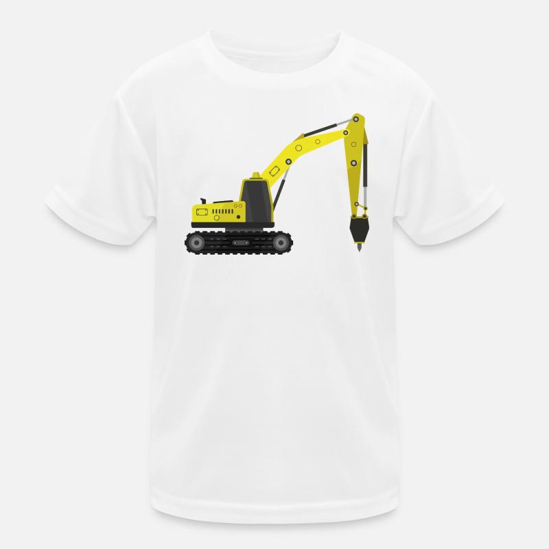 Hydraulischer Presslufthammer Kinder Funktions-T-Shirt
